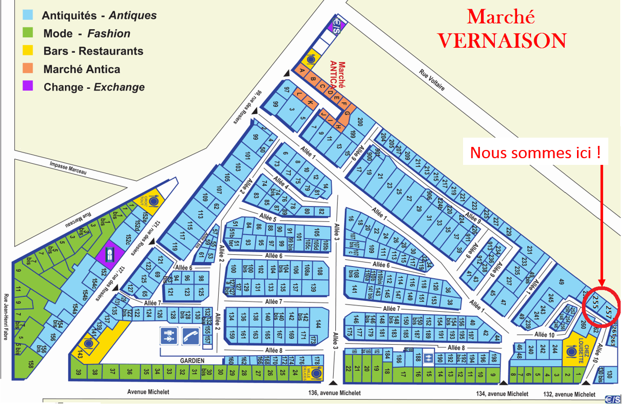 Plan du marché Vernaison