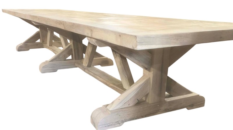 Table Monast&egrave;re de 3m20 en ch&ecirc;ne massif